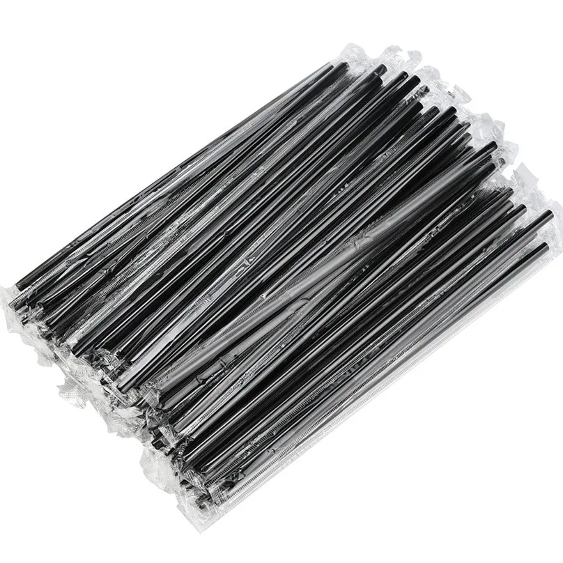 100Pcs Black Drinking Straws Wedding Party Table Decoration Birthday Kids Boy Girl Baby Shower Adult Supplies Graduation #3d25 (10)