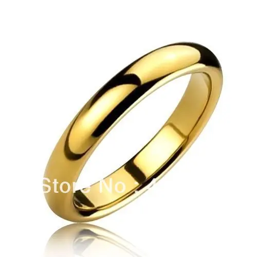 

20pcs/Lot Wholesales Free Shipping USA Hot Selling 4MM New Gold Plated Tungsten Wedding Band Ring