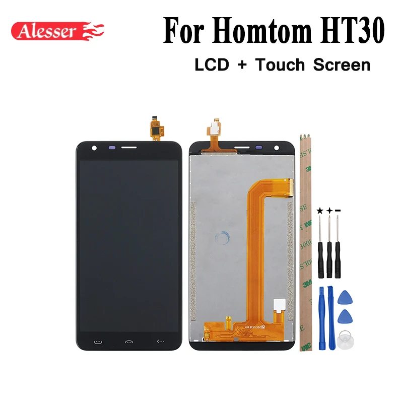 

Alesser For Homtom HT30 LCD Display And Touch Screen Replacement Parts Phone Accessories For Homtom HT30 With Tools+Adhesive