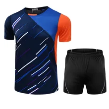 Бесплатный заказ футболка для игры в бандминтон мужской/женский, спортивная одежда для бадминтона, настольные теннисные наборы, комплект для бадминтона 5050