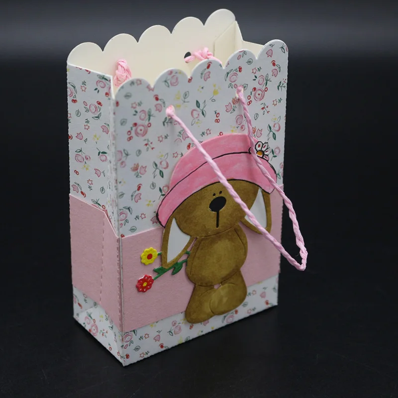 Gowing Cute Gift Bag Metal Cutting Dies Stencil Scrapbook Album Embossing Dies For Gift diy Card Making Handcrafts