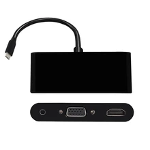 USB C Тип C к HDMI VGA 3,5 мм аудио адаптер 3 в 1 USB 3,0 USB-C конвертер кабель для ноутбука Macbook Google
