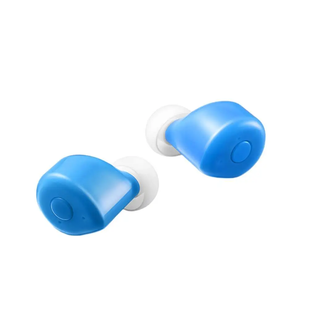 Bluetooth беспроводная мини стерео наушники в 50 мАч ухо около 100 часов гарнитура V4.1 до 10 метров - Цвет: blue