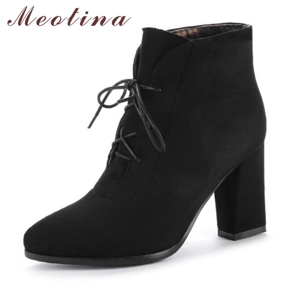 pointed thick heels