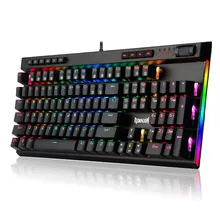 Игровая клавиатура Redragon K580 RGB светодиодный механическая клавиатура с подсветкой 104 клавиш teclado mecanico клавиатура для DOTA 2 overwatch gamer