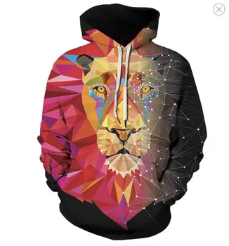 

3D Men Women Long Sleeve Tiger printed Hoody Sweatshirts Hooded Streetwear Hip Hop Jackets