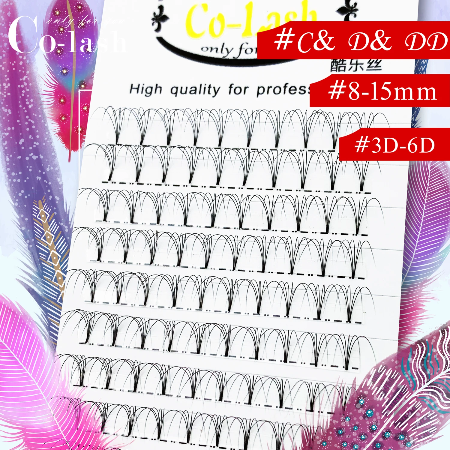 

Colash C Curl D Curl DD Curl Premade Volume Fans Lash Russian Volume Eyelash Extensions Premade Lash Extension Faux Mink