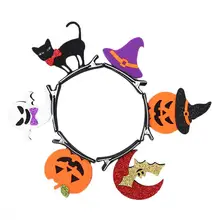 6 шт. ткани Хэллоуин маскарад Вечерние Косплэй заколки тыква летучая мышь призрак шляпа ведьмы заколки Головные уборы аксессуары для волос Детские