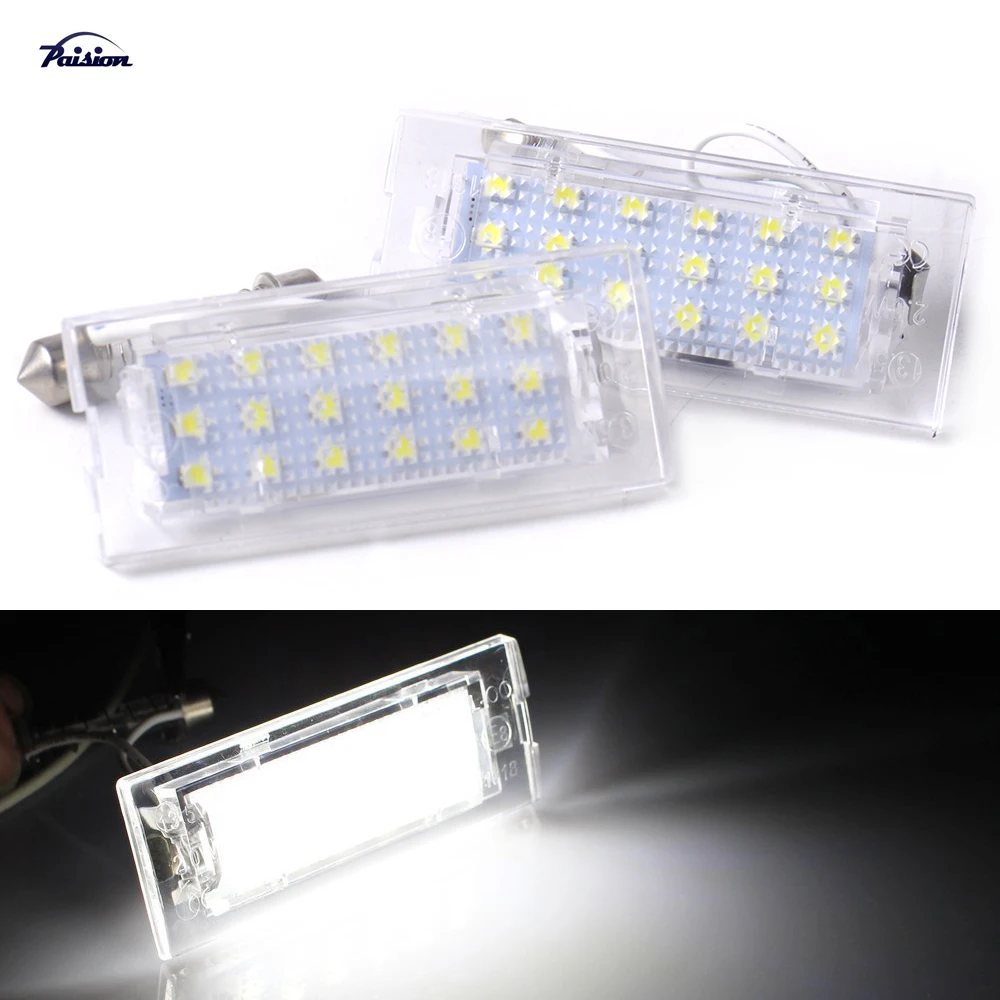 

2Pcs LED Number License Plate Light Xenon White for BMW E53 X5 1999-2003 Pre-Facelift E83 X3 2004-2009