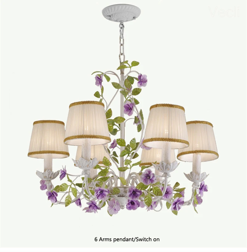Luzes de Iluminação para Sala Luxo Rústico Rural Europeu Jardim Folha Flor Hotel Lobby Quarto Lustre Gotas Estar 20 Luxo rústico rural europeu jardim folha flor