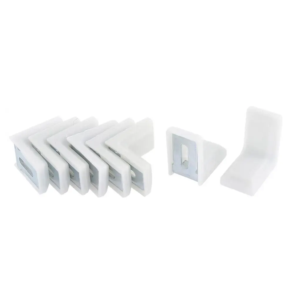 8 set Furniture Cupboard Plastic L Angled Bracketin Corner