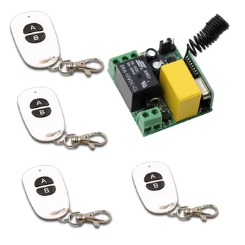 

Hot Selling AC220V 1CH Wireless Remote Control System 4 Transmitter and 1 Receiver Universal Gate Remote Control /Radio Receiver