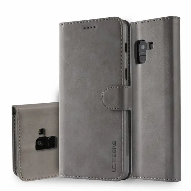 Best Price leather flip case for samsung galaxy a8 2018 case samsung galaxy a8 plus 2018 case wallet card holder for samsung a8 2018 cases