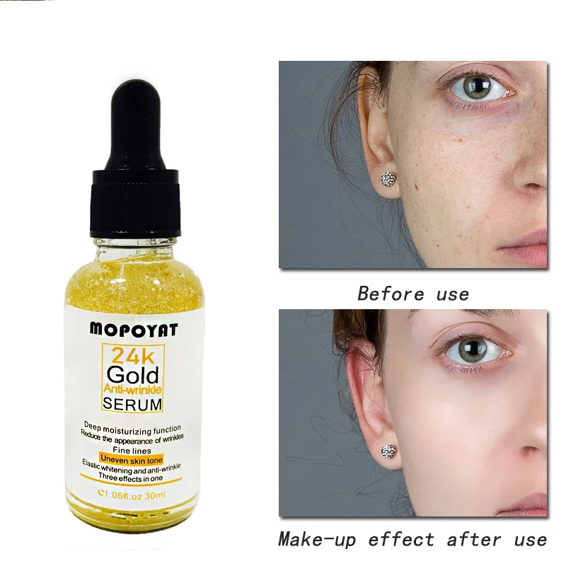 24K Gold Anti-Wrinkle Face Liquid Serum Deep Moisturizing Whitening Facial Essence Beauty Skin Care | Красота и здоровье