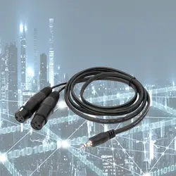 3,5 мм стерео штекер 2 мини XLR Женский аудио Y кабель из бескислородной меди микрофонный адаптер кабель прочный аудио кабели