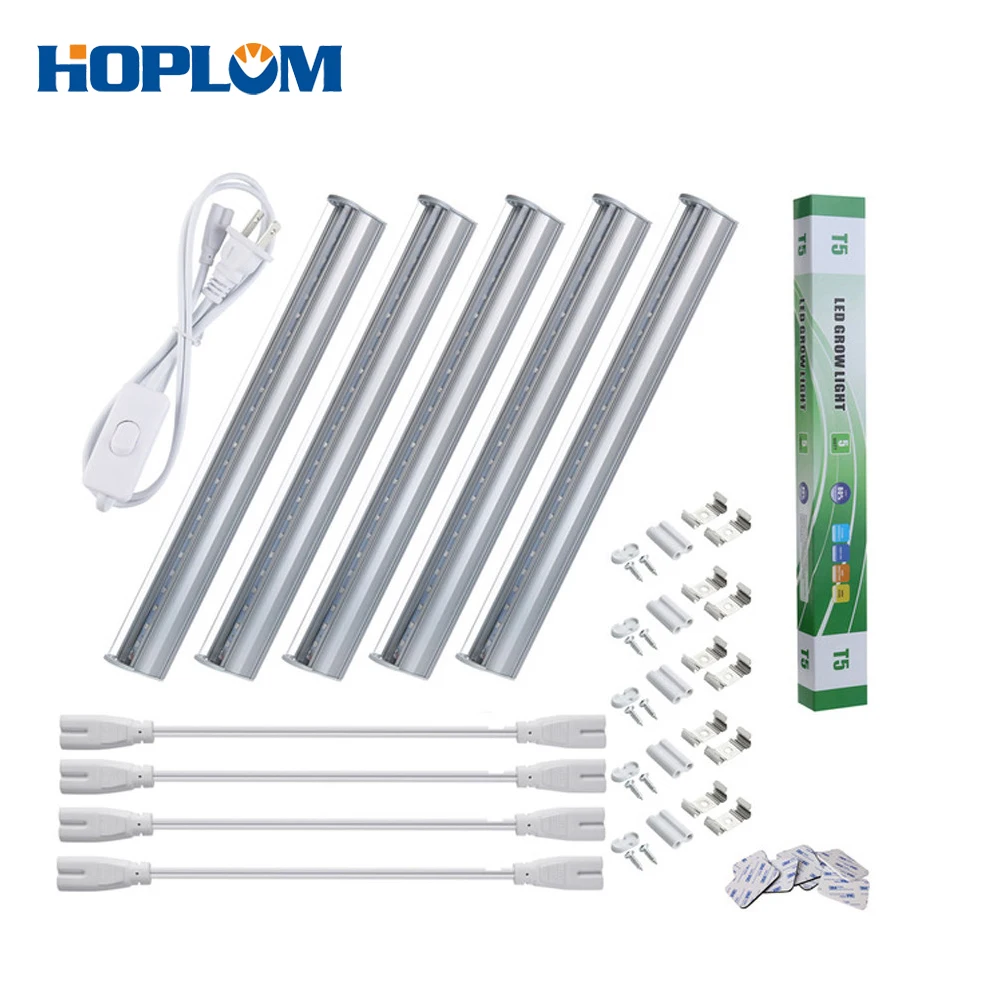 

5pcs/lot LED Grow Light T5 Tube SMD2835 High Brightness LED Grow Bar Light AC 85-265V Led Plant Lamp for Greenhouse Garden