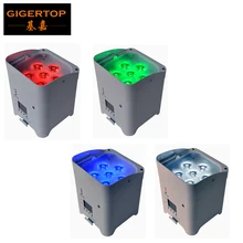 4xlot Wi-Fi СВЕТОДИОДНЫЙ торшер RGBWA+ УФ 6IN1 Батарея приведенный в действие Беспроводной Уличные светодиодные DMX стандартные свет 6X18 Вт сценическая поперечная свет