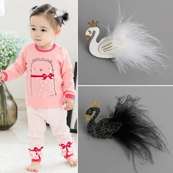 

40pcs/lot Baby Girl PP Pig Swan Rabbit Ear Hair Clips Christmas Hair clips
