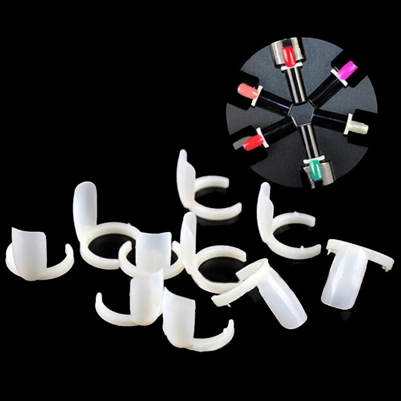 

5*50 Tips Nail Art Polish Display Acrylic False Practice Color Chart DIY Sticks Polish Plastic Professional Display Decoration