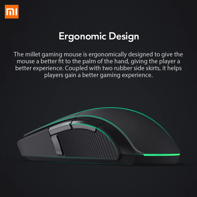  Xiaomi Wired Wireless Gaming Mous e 7200DPI Programmable RGB Color Lights 6 Programmable Keys