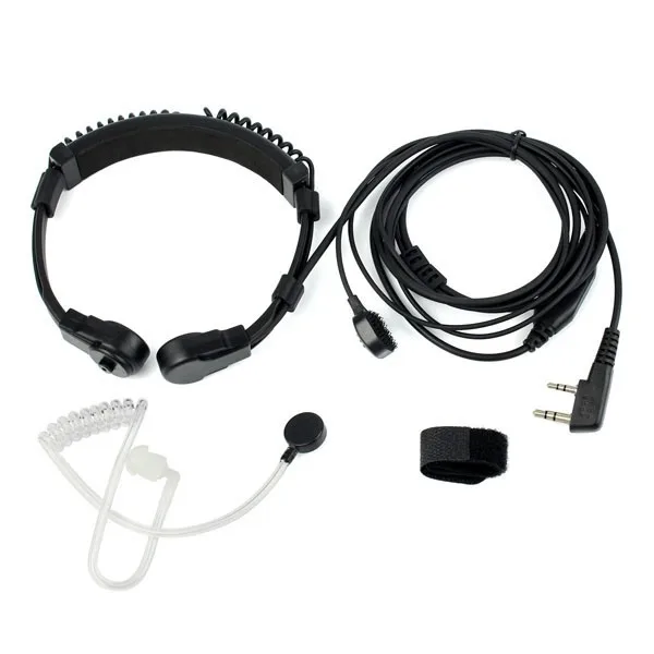 10 шт 2 Pin горло Mic PTT гарнитура для Kenwood BAOFENG BF-888S UV-5R Retevis H777 RT5R RT5 TYT переносной любительский радиоприёмник рации C9026A