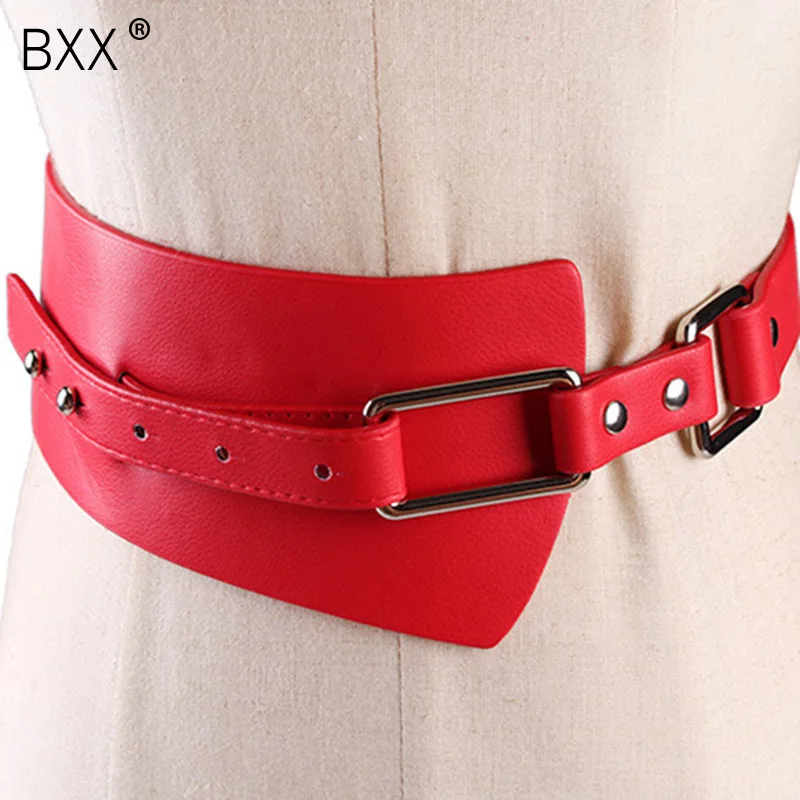 

[BXX] 2019 Spring Summer Woman New Stylish Six Colors High Quality Irregular PU Leather Waistbelt All Match LI680