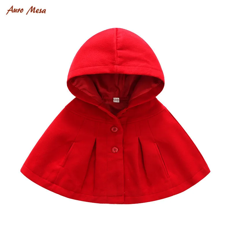 

New Winter Fashion Baby Coats Boys Girl Smocks Outerwear Baby Cloak Jumpsuits Children's Clothing Poncho Cape Jacket Red cloak