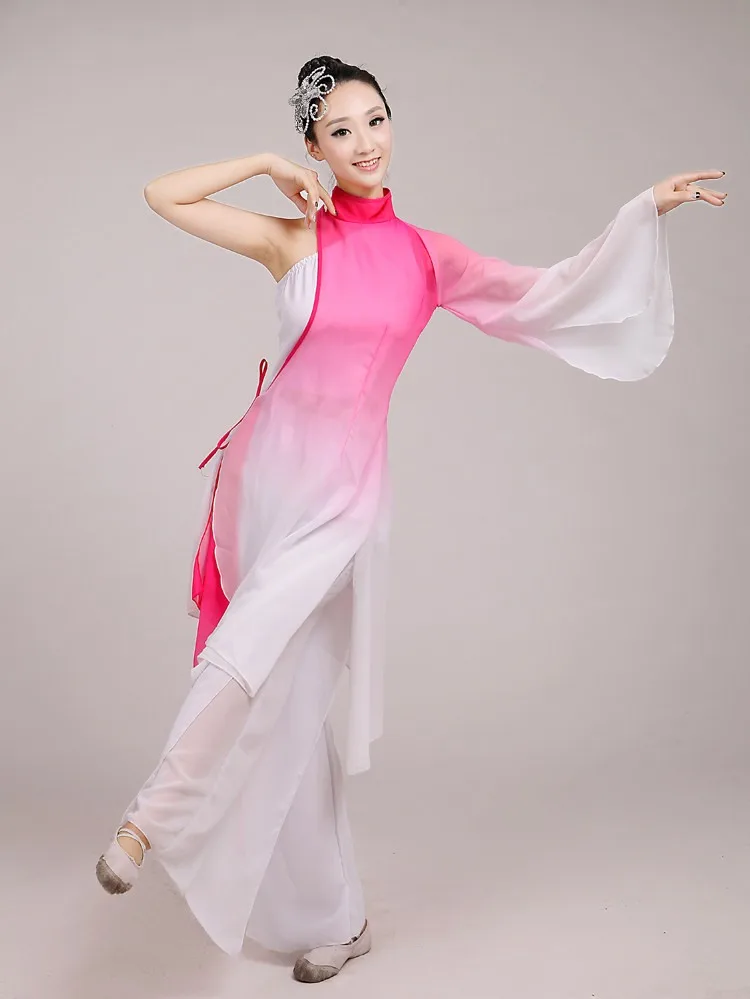 Новые костюмы с чернилами, классические танцевальные костюмы, танцевальная одежда для янгко, Jiangnan, с рукавами-зонтиками