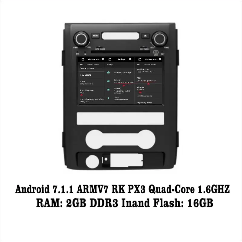 Cheap Liislee Android 7.1 2G RAM For Ford F150 2009~2014 Car Radio Audio Video Multimedia DVD Player WIFI DVR GPS Navi Navigation 1