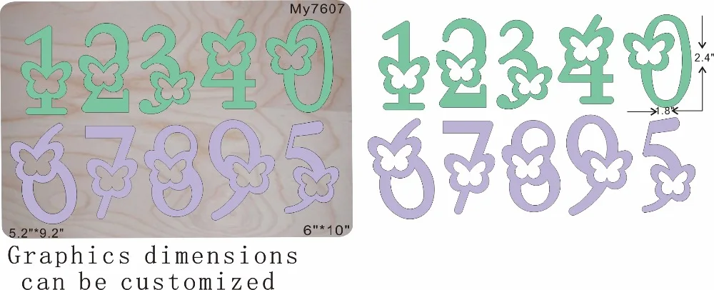 

A letter with a butterfly wood moulds die cut accessories wooden die Regola Acciaio Die Misura (MY )