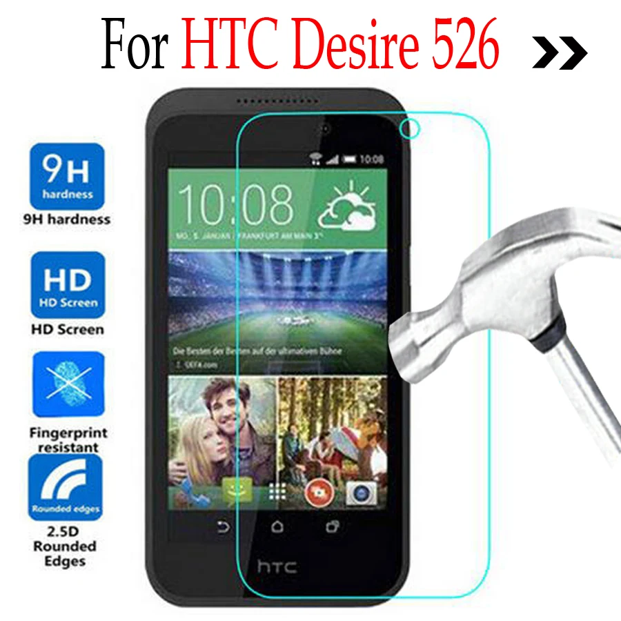 

For HTC Desire 526G 526 G 4G Lte Cover Tempered Glass Screen Protector Cover For HTC Desire 526G Case Protective Film 2.5D 9H
