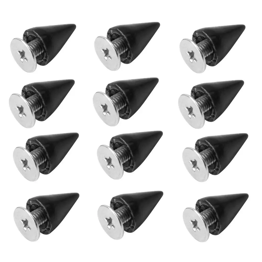 

100 Pcs Bullet Rivets Black Color Rivets Metal Studs Spike Screw DIY Punk Rock Bag Shoes Clothes Leathercraft Accessories Decor
