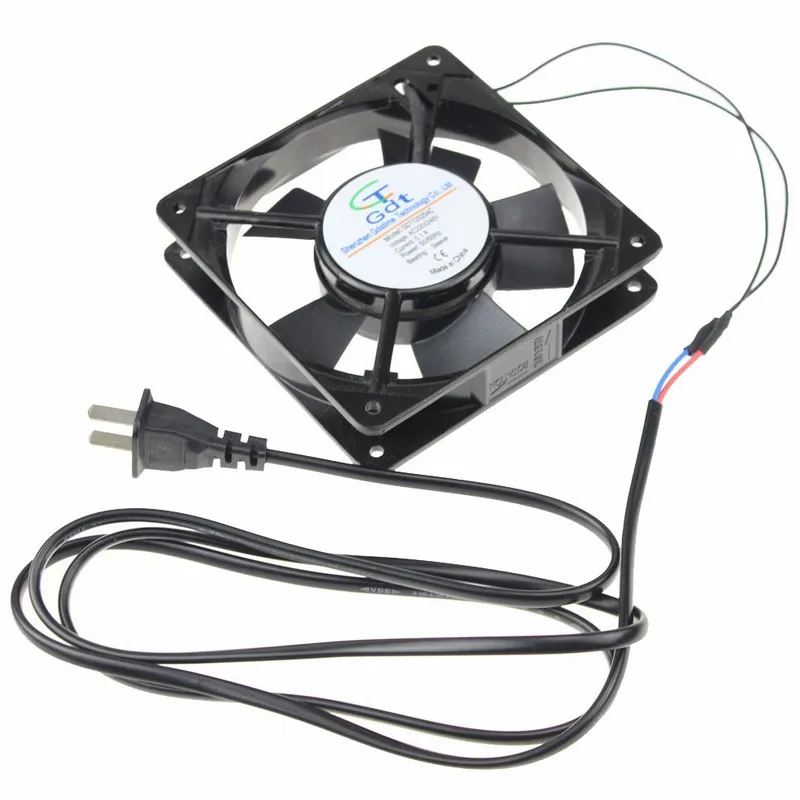 20 Pieces/lot GDT 220V 240v 2pin Plug 120*120x25mm 120mm PC Cooling Fan