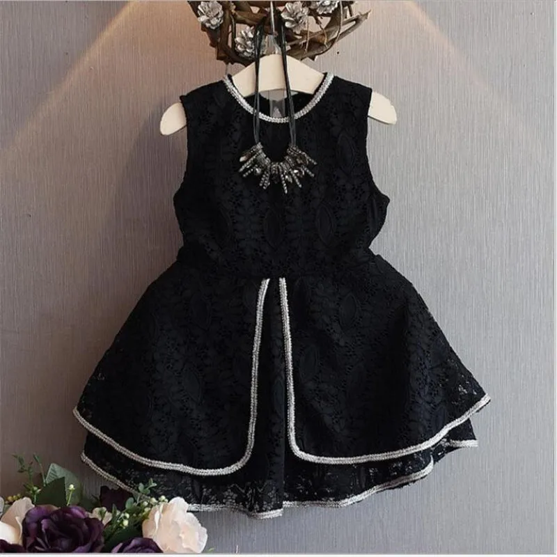 

Children girls dresses summer sleeveless lace wedding party dress children kids fashion princess birthday dress for girl clothes