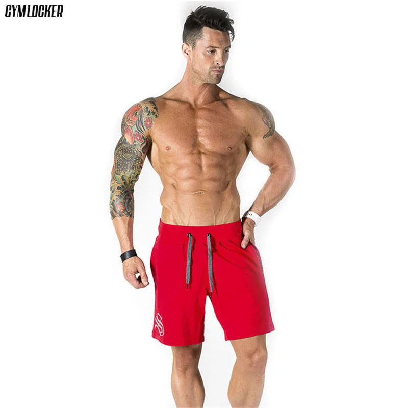 GYMLOCKER летние спортивные штаны для бега пляжные шорты мужские повседневные спортивные тренажерные залы облегающие дышащие нижние мужские шорты Одежда