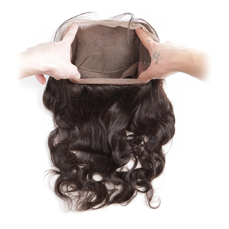 

Halo Hair Pre Plucked Straight 360 Lace Frontal Closure Lace Band Frontal Natural Hairline Remy Hair Baby Hair Free Shipping