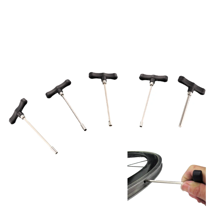 

Super B Wheel Spoke Tool Internal nipple wrench Extra long driver reaches internal spoke nipples built in deep section of rim