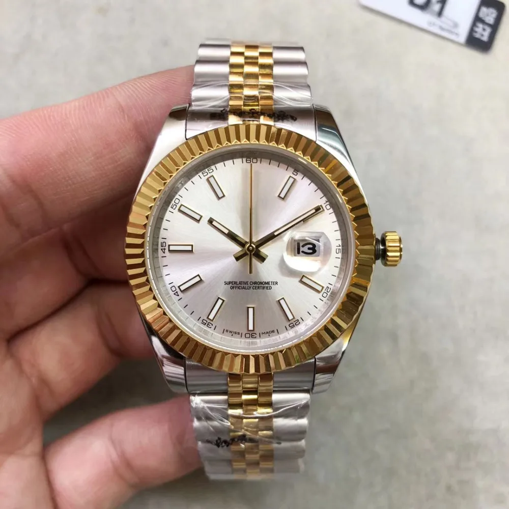 

U1 factory Presidential strap automatic movement 2813 Datejust AAA sapphire original buckle gold Oyster Gray Men's Wristwatch