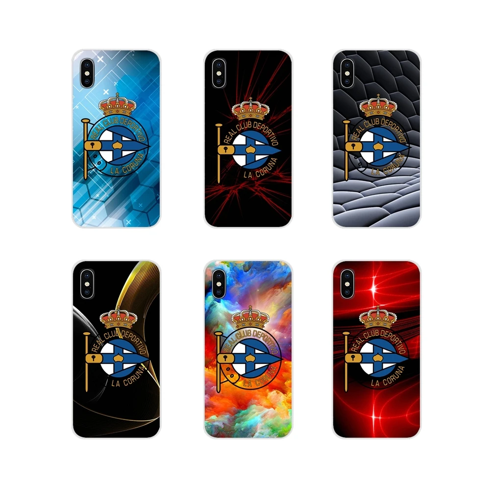Spain Deportivo La Coruna FC Soccer Logo TPU Transparent Cover For Huawei P Smart Mate Honor 7A 7C 8C 8X 9 P10 P20 Lite Pro Plus