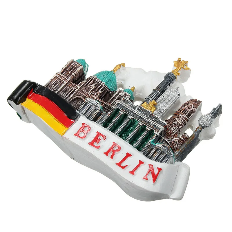 1pc 3D DIY Tourist Travel Souvenir Fridge Magnet Berlin Germany Flag and Castle