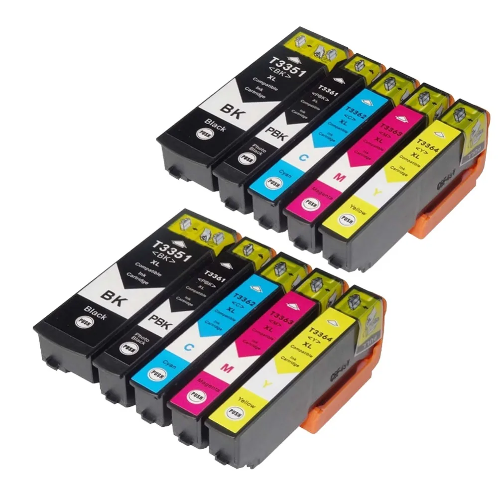 10PK T3351 T3361 T3362 T3363 T3364 Compatible ink cartridge for Epson XP 530 XP 630 XP 830 XP 