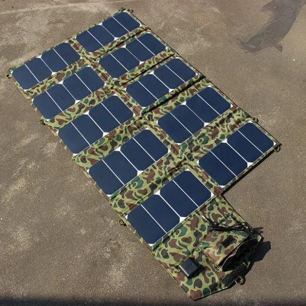 64W 2.5A outdoors High Power Efficiency Solar Power Supply Folding portability waterproof Charge ph
