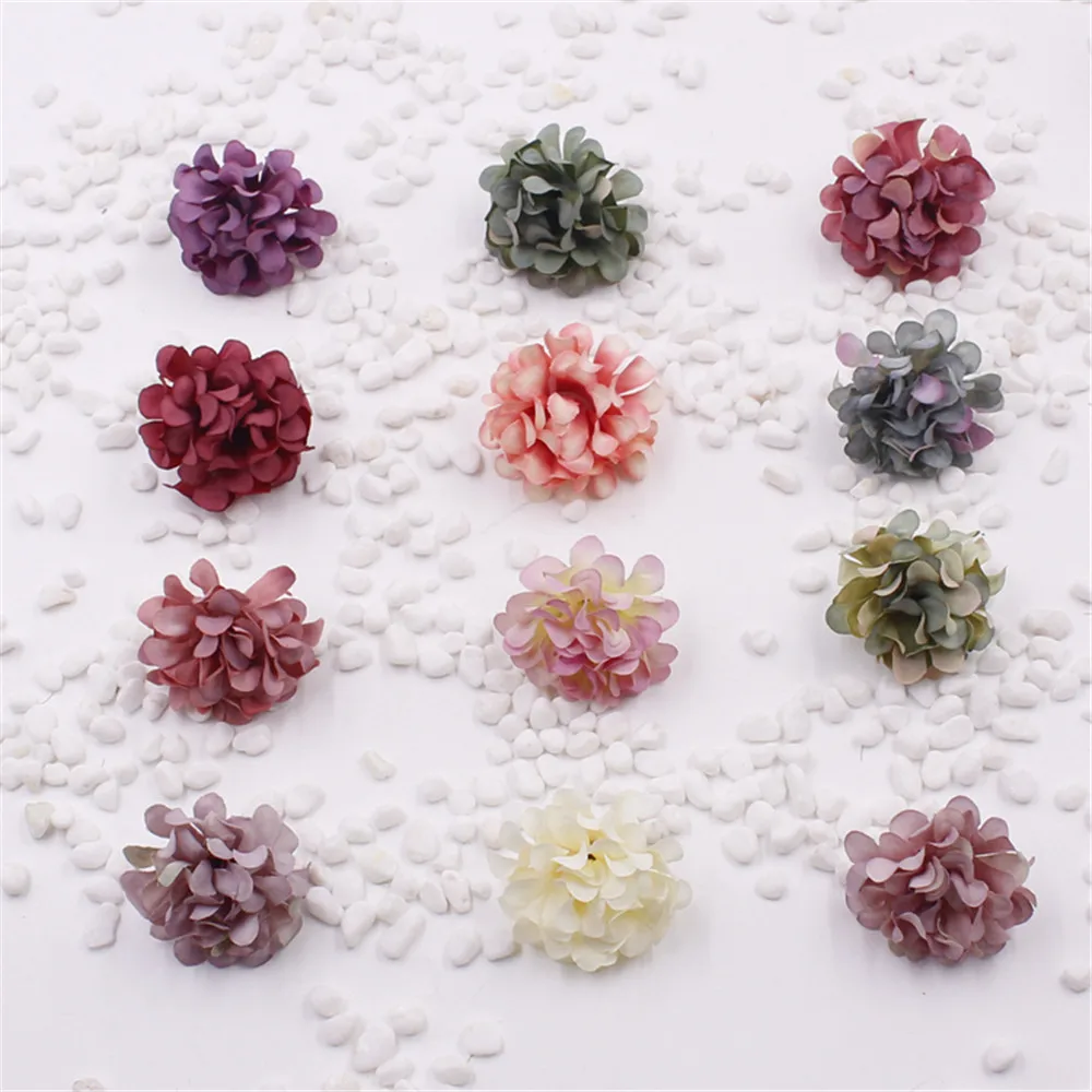 

cheap 5 pcs DIY wreath material simulation hydrangea bouquet lovely cherry blossom bridal headdress wedding decoration flower