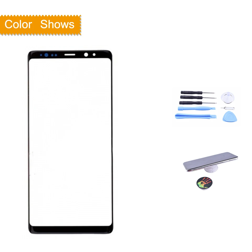 6," для samsung Galaxy Note 8 NOTE8 N9500 N9500F N950F SM-N950F сенсорный экран Передняя ЖК-стеклянная панель внешнее стекло Замена объектива - Цвет: Note 8 with gift