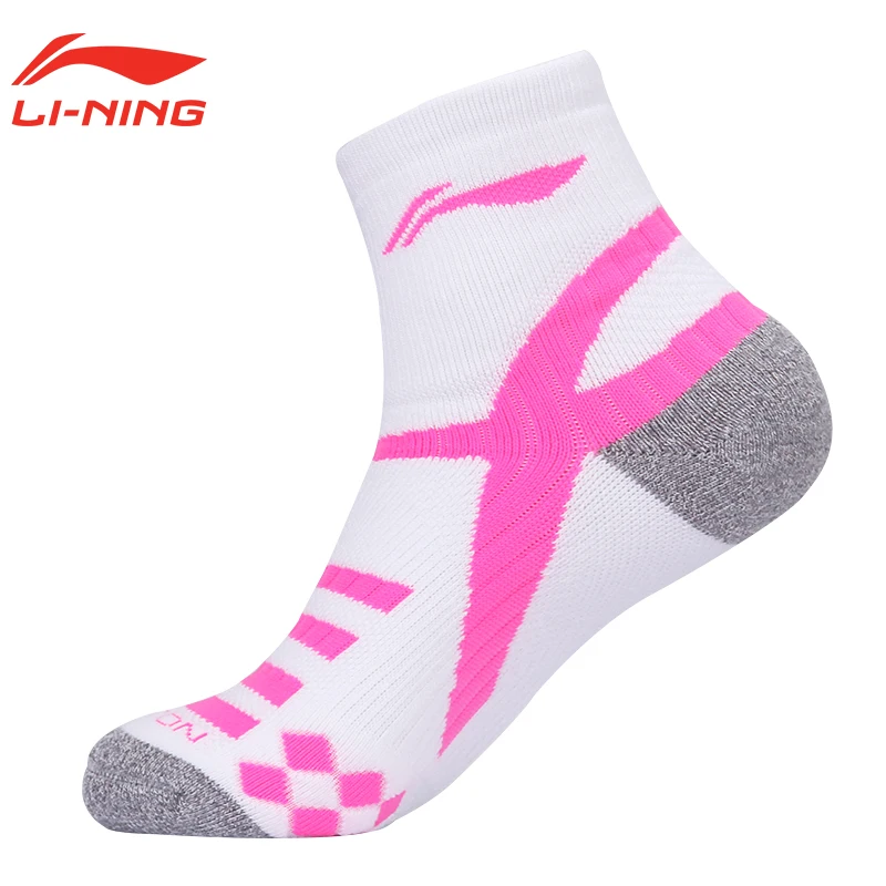 Женские носки для ракеток для бадминтона и тенниса, подкладка, профессиональные спортивные дышащие носки для бега, антимикробная ткань L628OLB - Цвет: Розовый