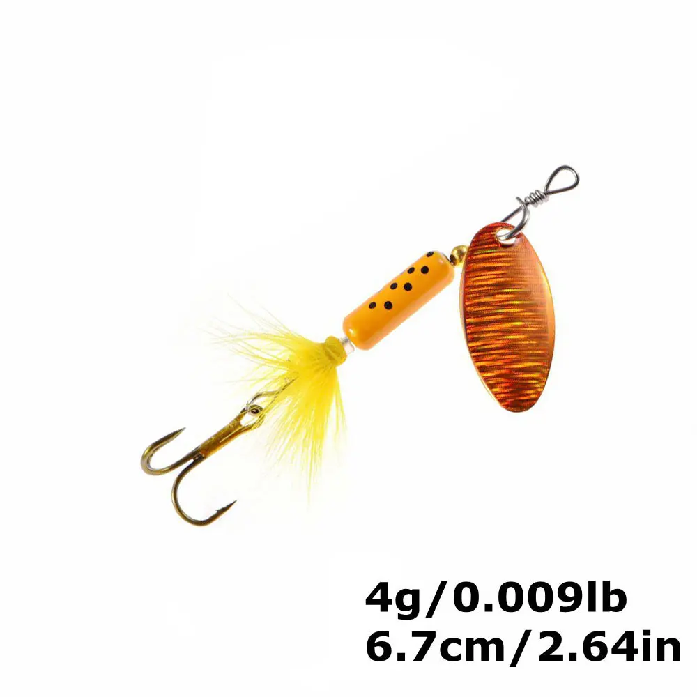 FUZXC 4g Spinner Fishing Lure Metal Sequins Trout Spoon jig Artificial Wobbler For Carp Fishing Pesca Fish Tackle Hook Hard Bait - Цвет: 04