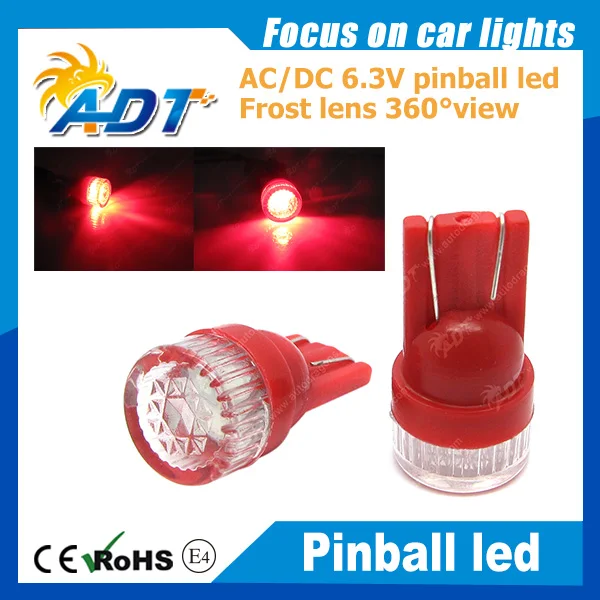 200 шт. #555 AC/DC 6 3 V 5630SMD плоская крышка T10 168 194 светодиодный светильник для пинбола W5W