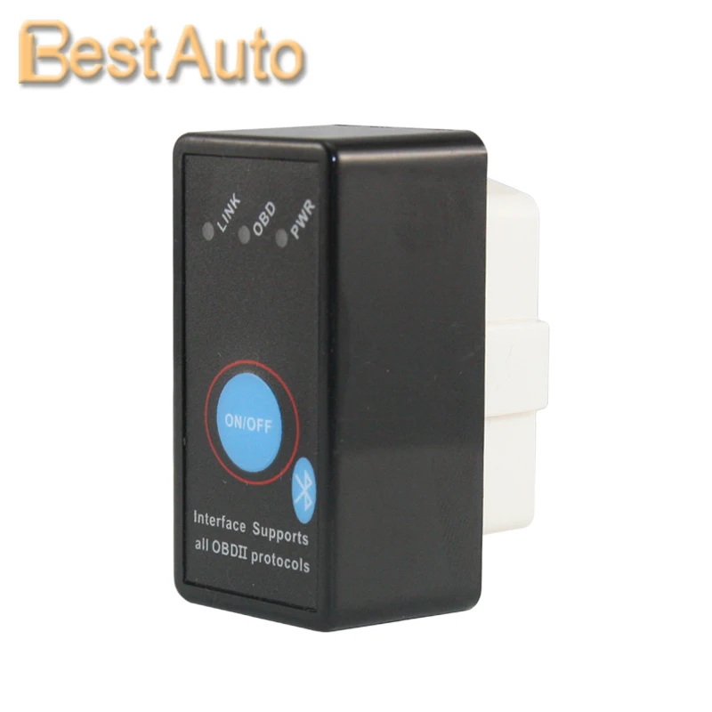 

Mini ELM327 V2.1 OBD 2/OBD II Bluetooth car/Auto Scanner Support Android System with Power Switch