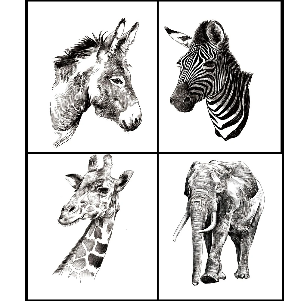 

5D DIY Diamond Painting Full Square Drill animal Embroidery Cross Stitch Mosaic diamond deer giraffe donkey elephant Home Decor