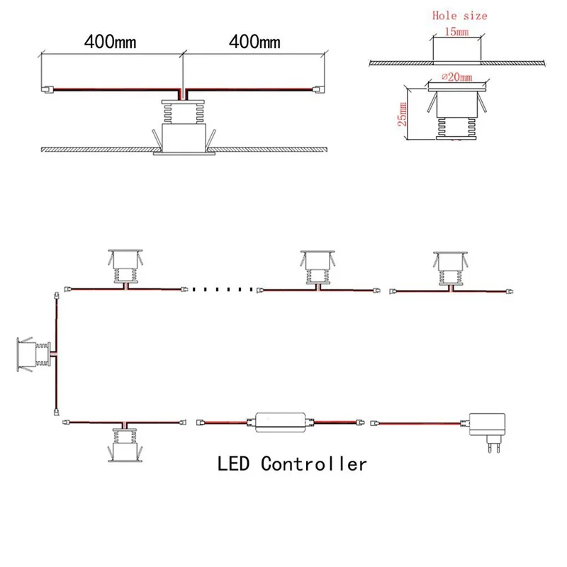 led under cabinet light Linkable 12V Tianmu RF 5